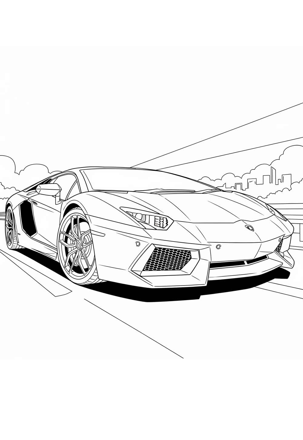 Lamborghini para colorir