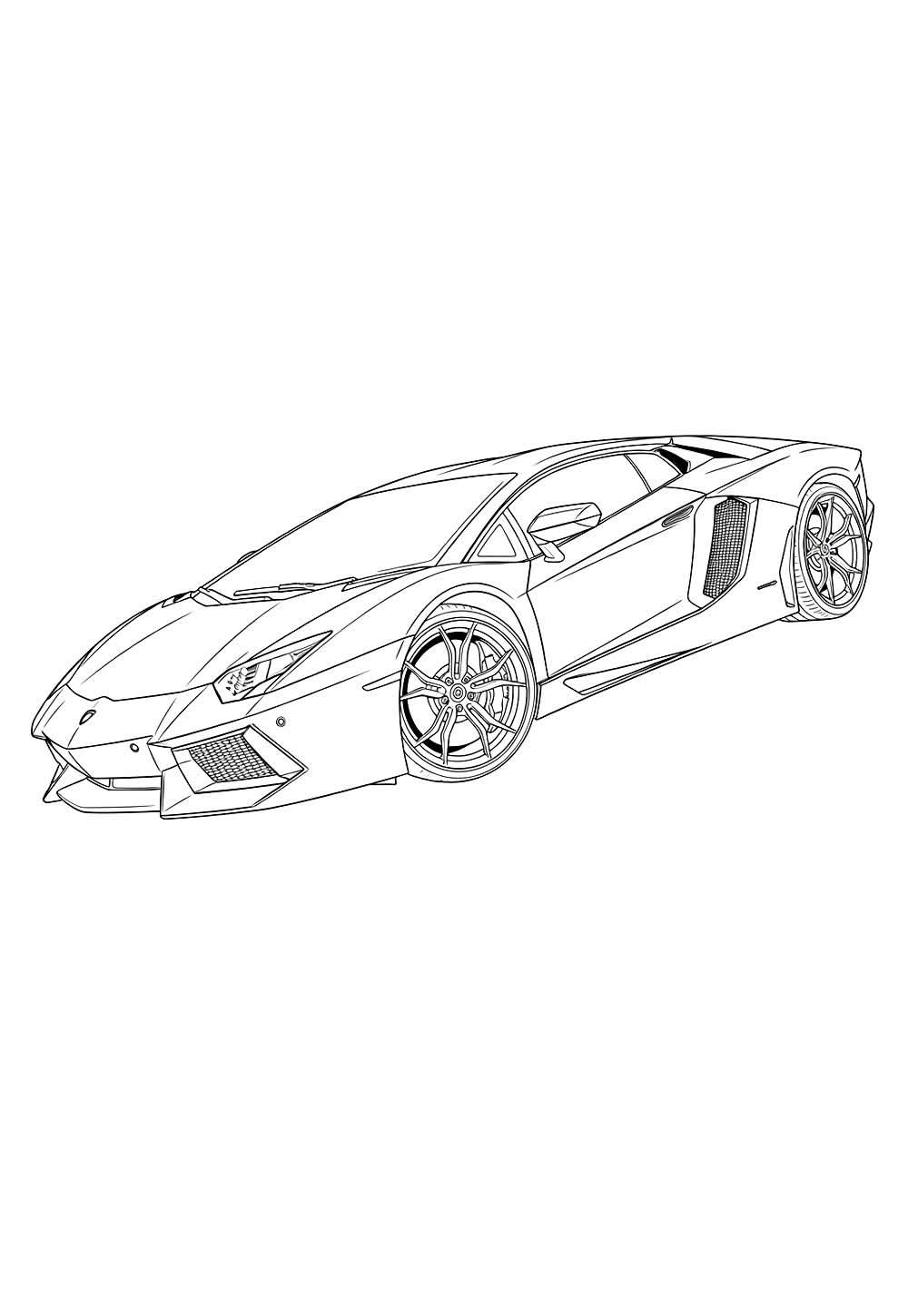 Carro Lamborghini para imprimir e pintar