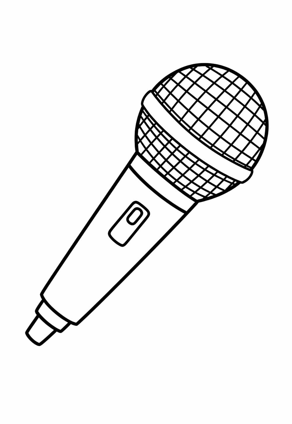 Desenho de Microfone Fofo para colorir