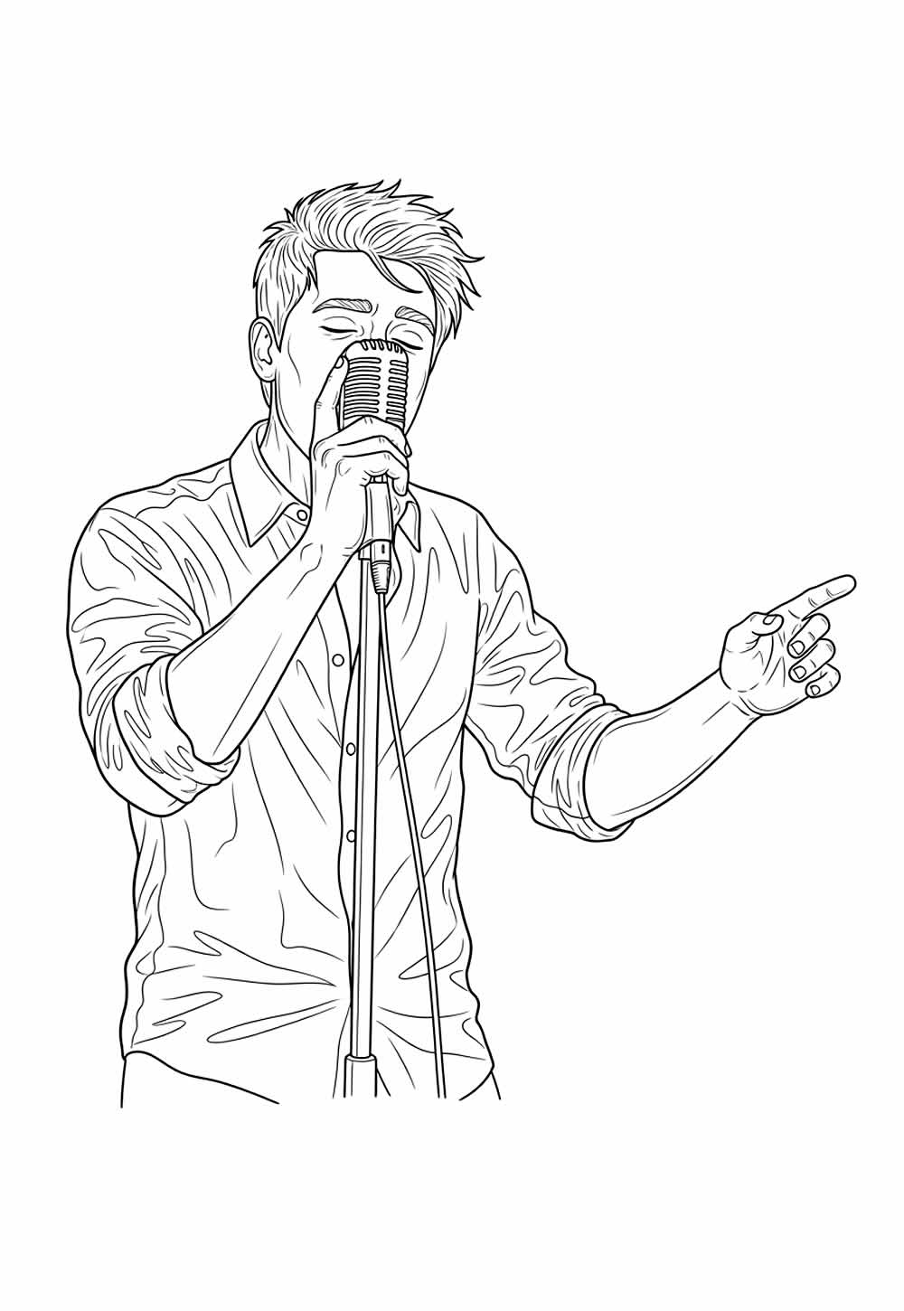 Desenho de Cantor para colorir