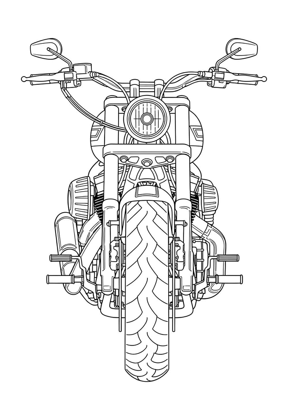 Desenho de Moto para colorir