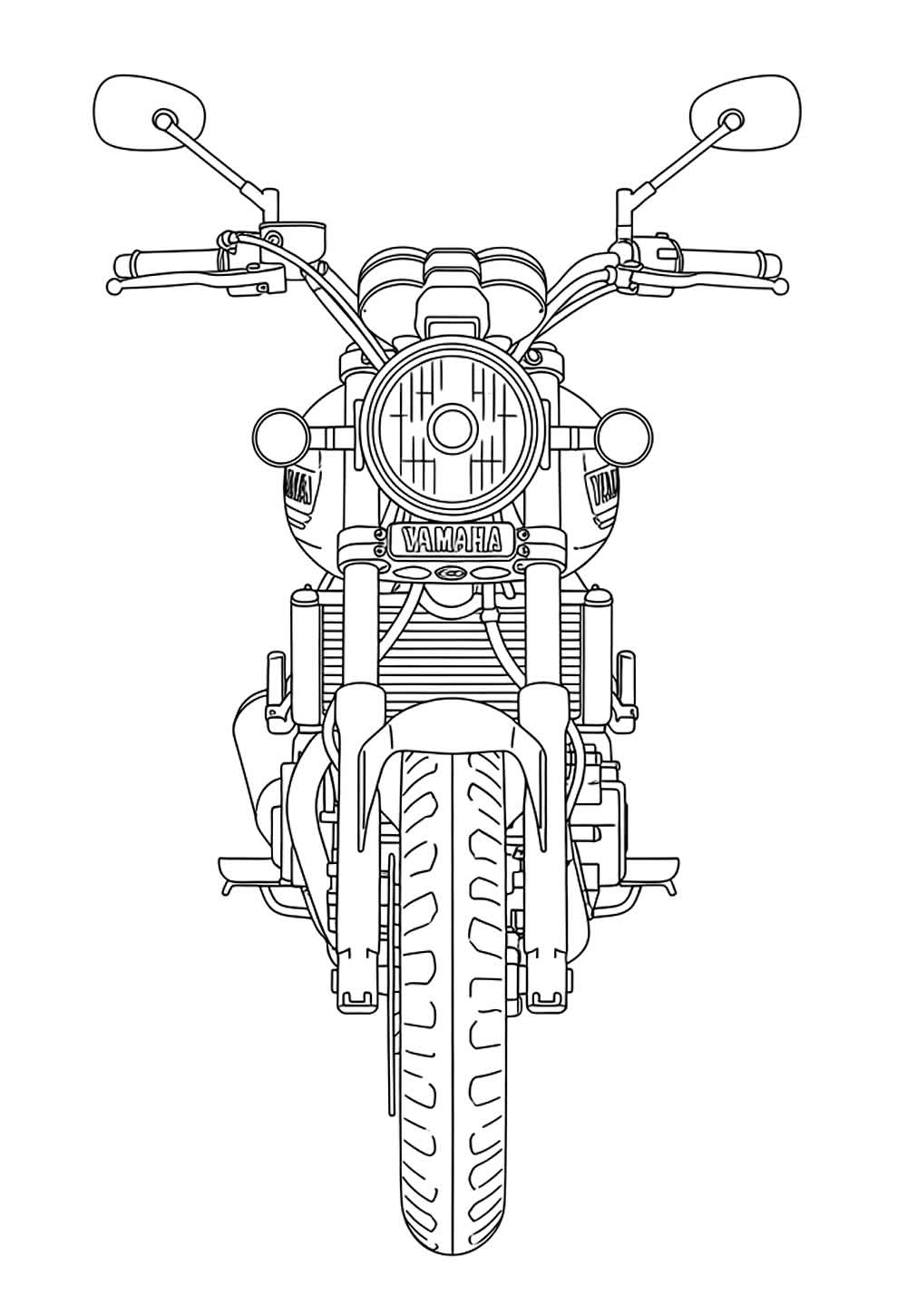 Desenho de Moto para imprimir