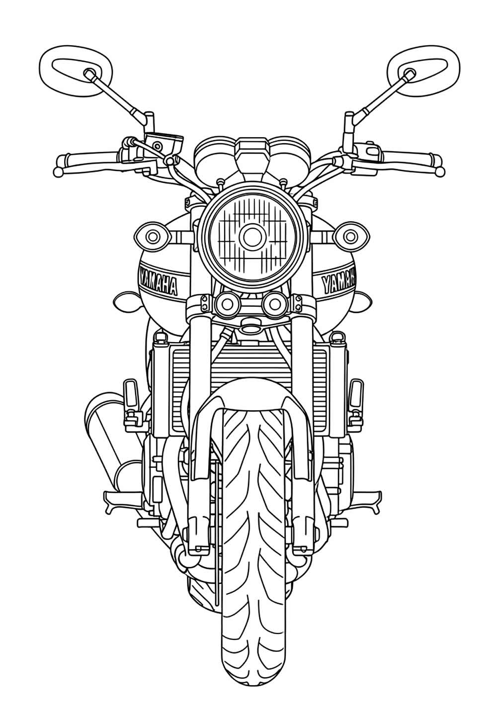 Moto para imprimir e colorir