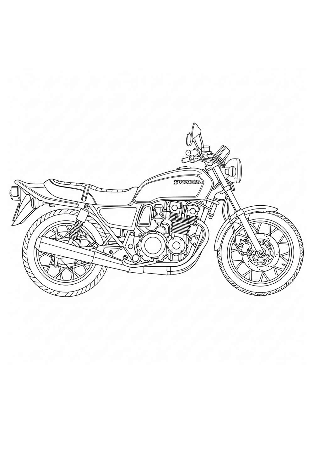 Desenho de Moto para imprimir