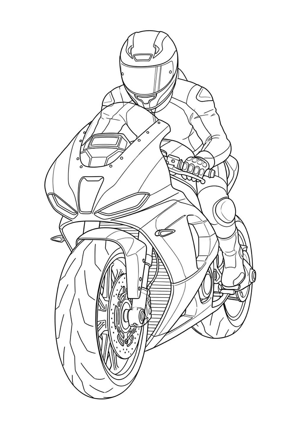 Desenho de Moto Futurista para colorir