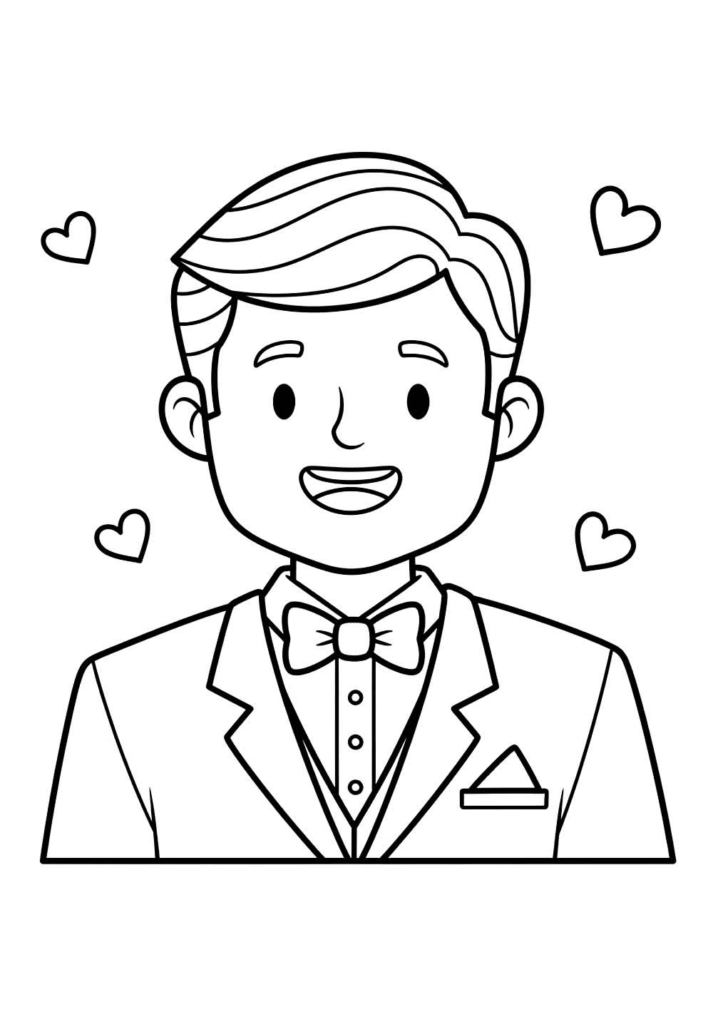 Desenho para colorir de Noivo