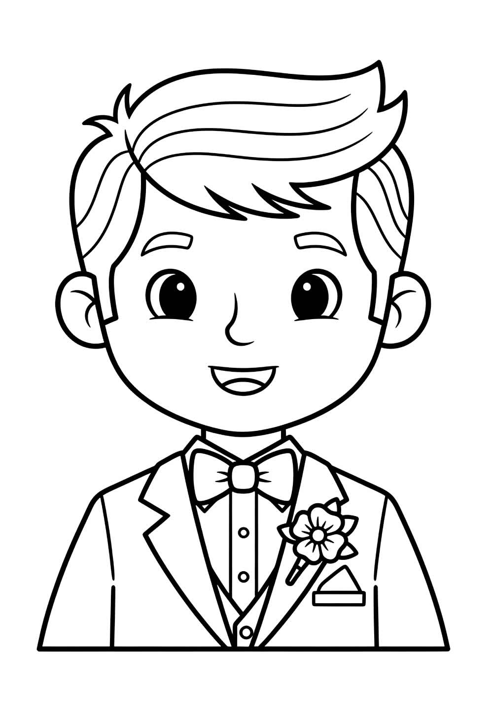 Desenho para colorir de Noivo