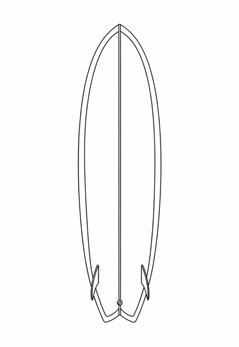 Desenhos de Prancha de Surf para Pintar e Colorir - Tudo Para Colorir