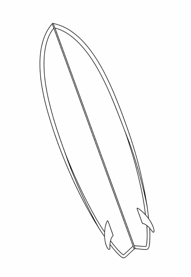 Desenhos de Prancha de Surf para Pintar e Colorir - Tudo Para Colorir