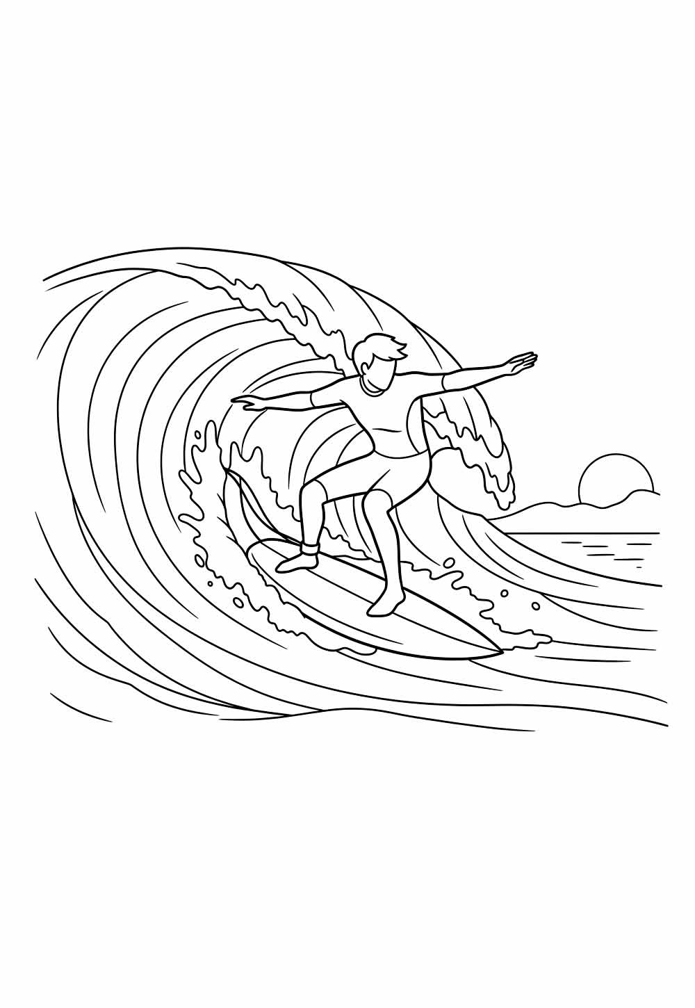 Prancha de Surf para colorir