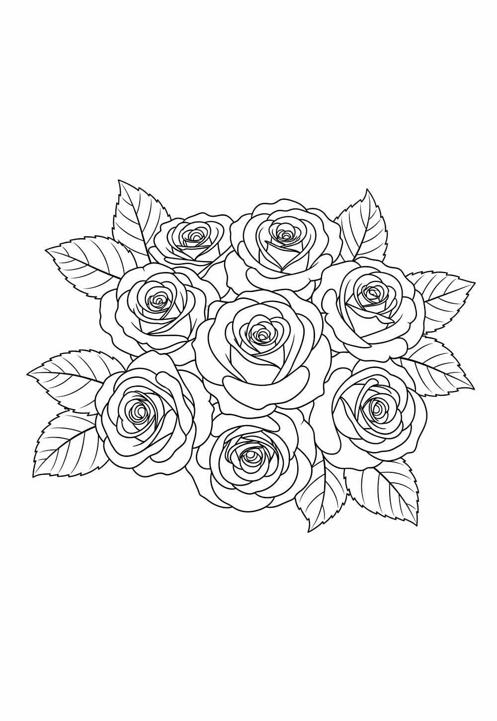 Rosas para colorir