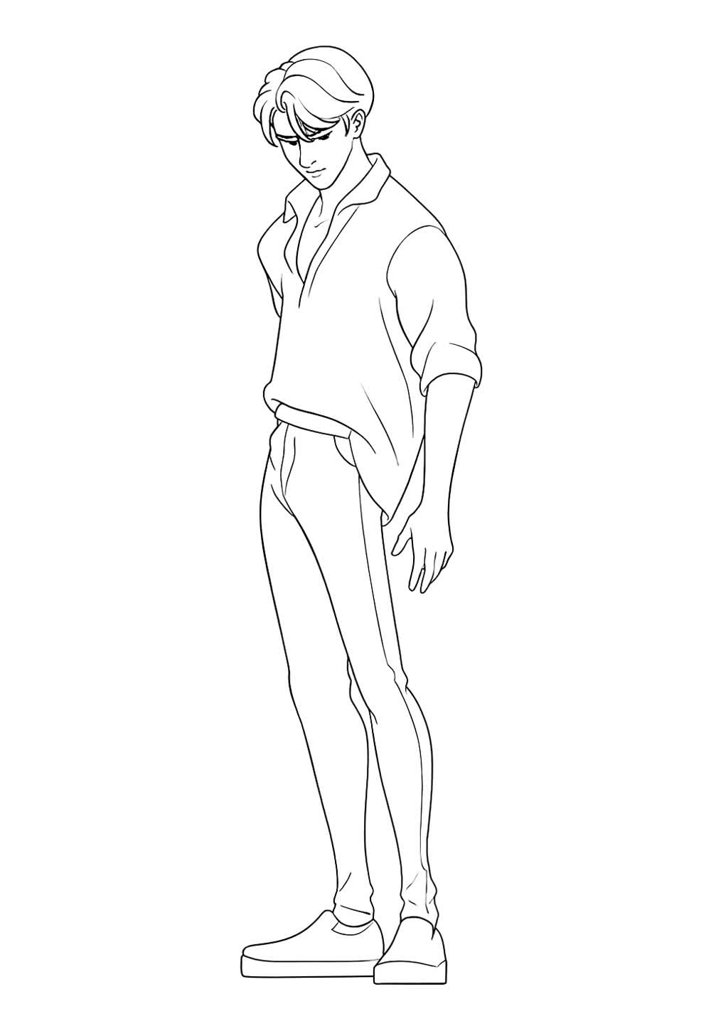 Desenho de Saja Boys para pintar