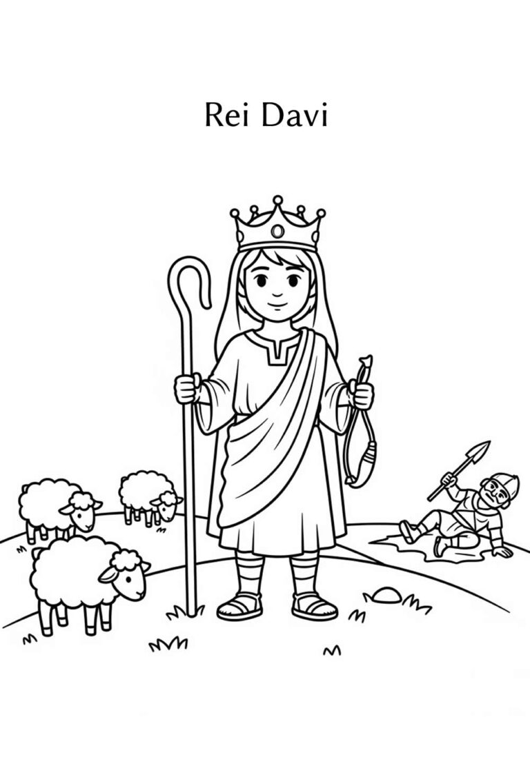 Desenhos do Rei Davi para Colorir e Pintar - Tudo Para Colorir