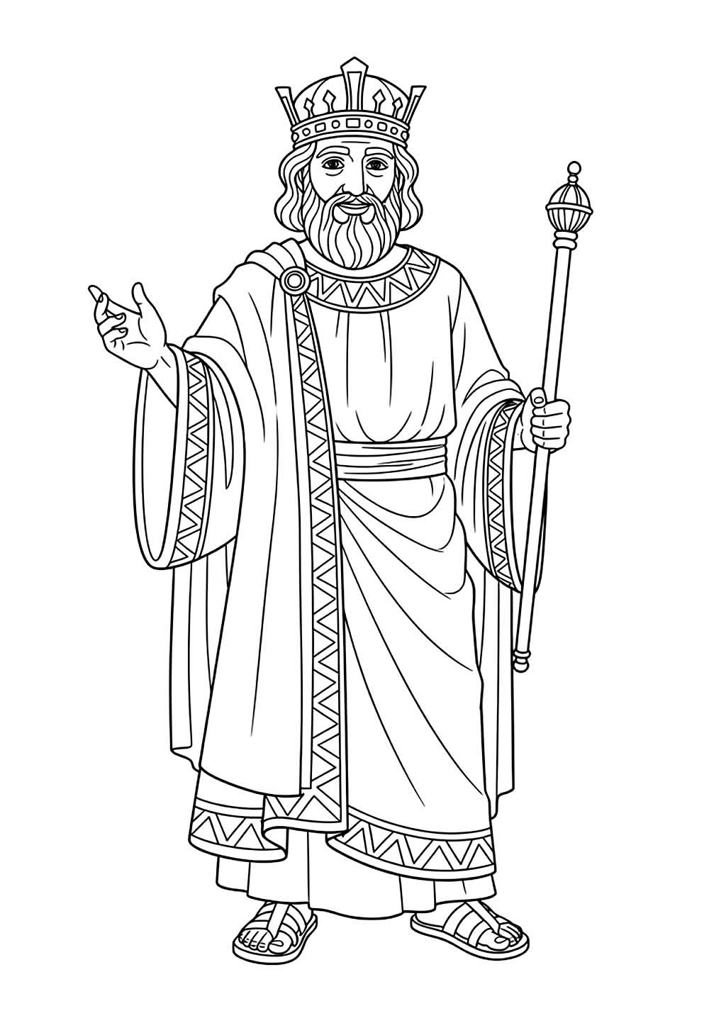 Desenho do Rei Salomão para pintar