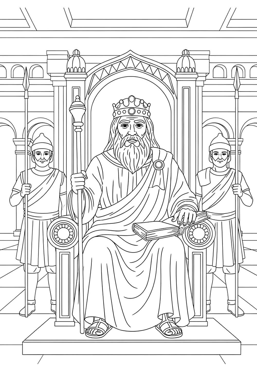 Rei Salomão para colorir