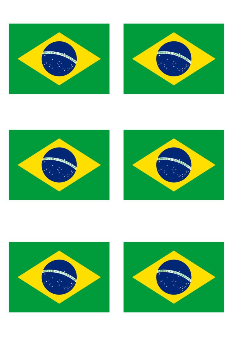Imagem da Bandeira do Brasil para imprimir - Tudo Para Colorir