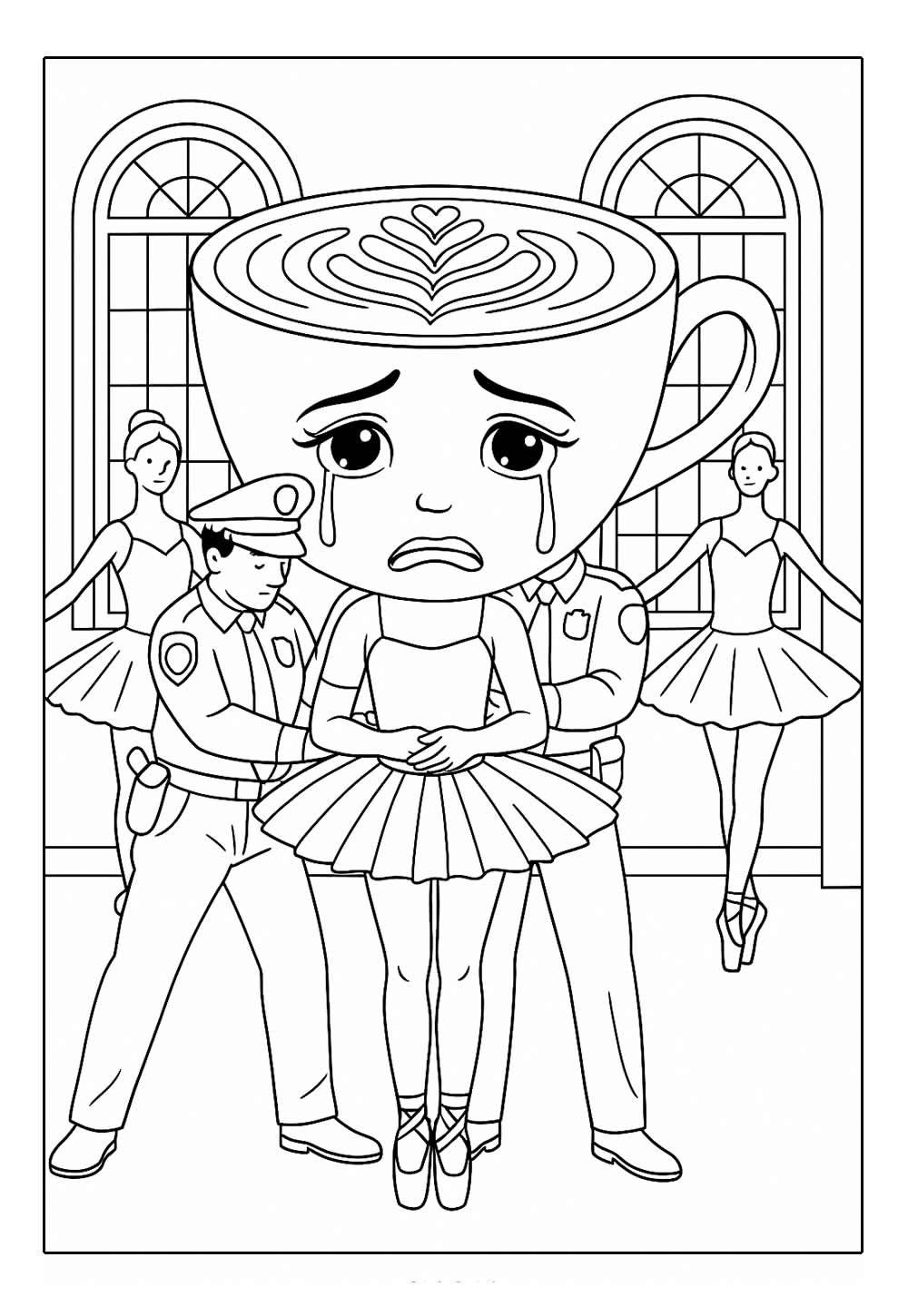 Desenhos de Brainrots para colorir - Xícara