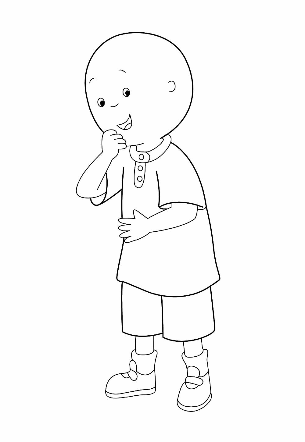 Desenho de Caillou para colorir