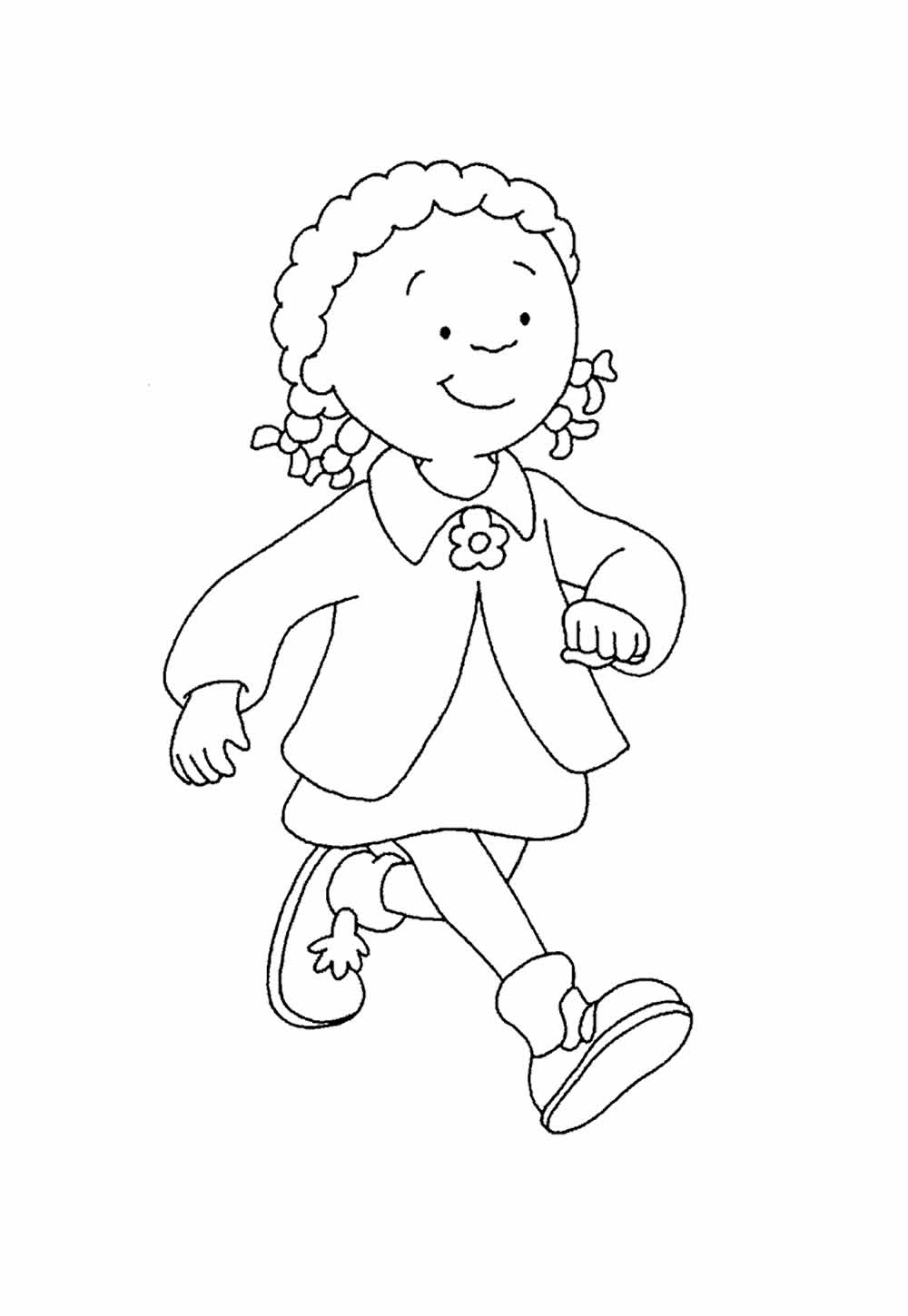 Desenho de Caillou para colorir e imprimir