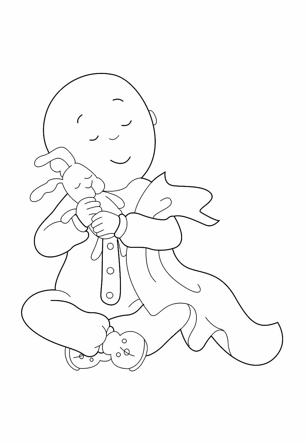 Desenho de Caillou para colorir