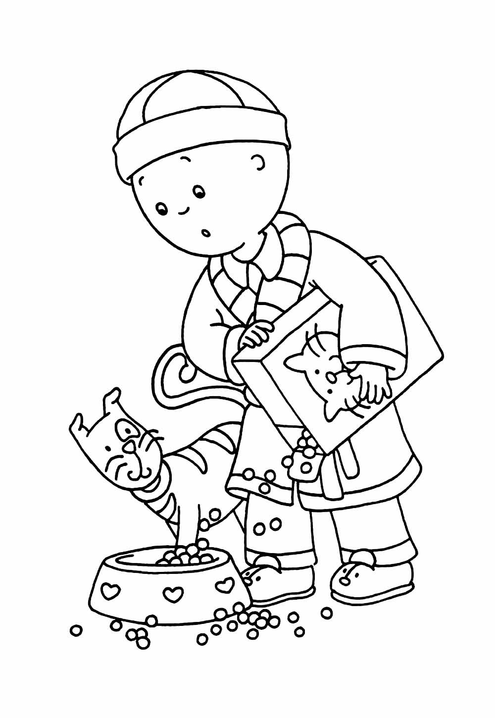 Desenho de Caillou para colorir