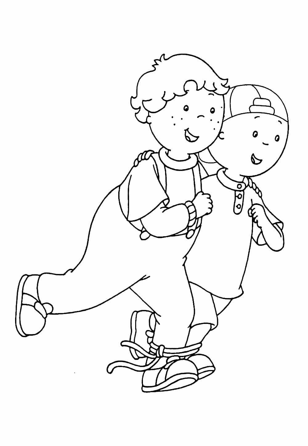 Desenho de Caillou para pintar