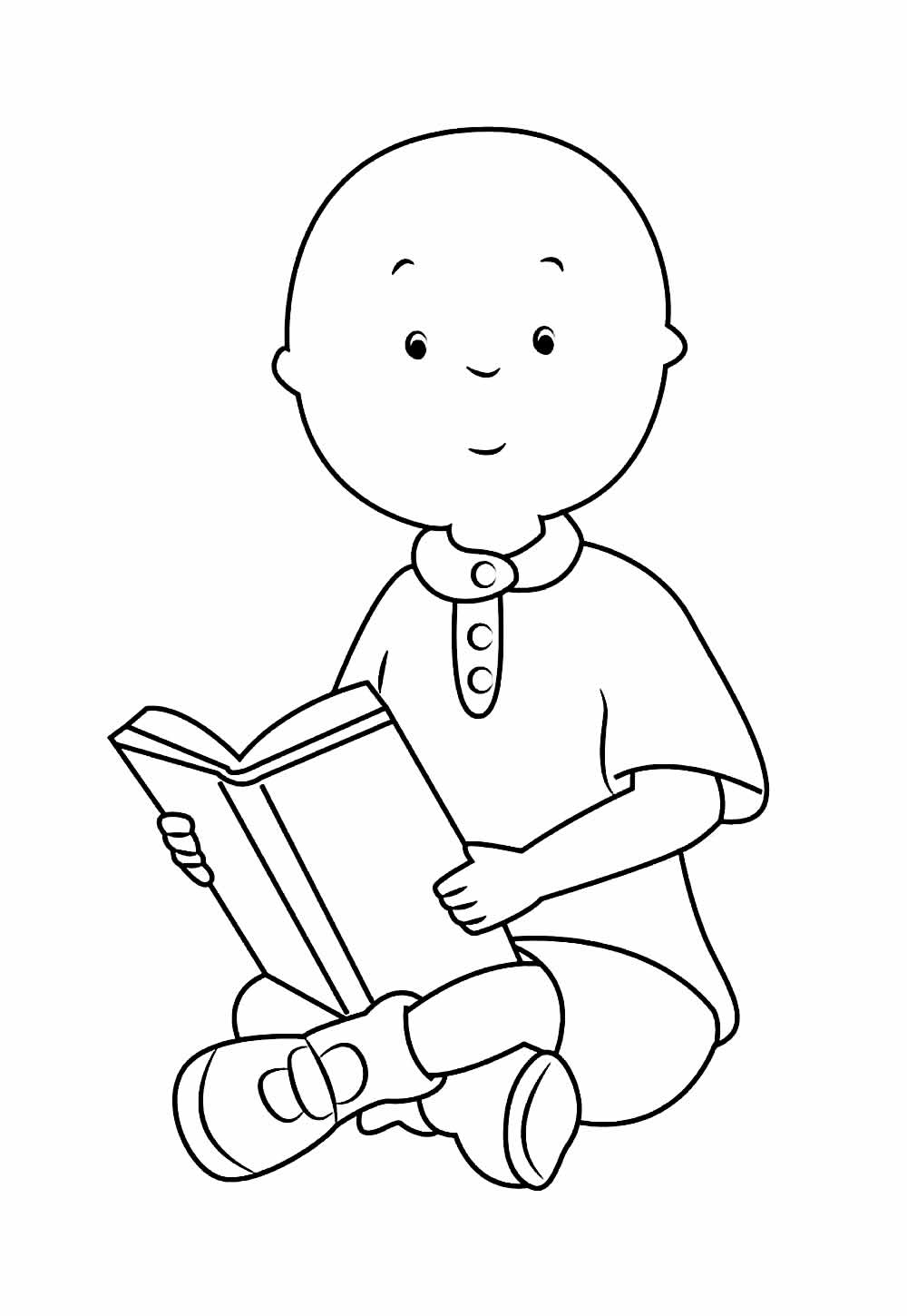 Desenho de Caillou para colorir