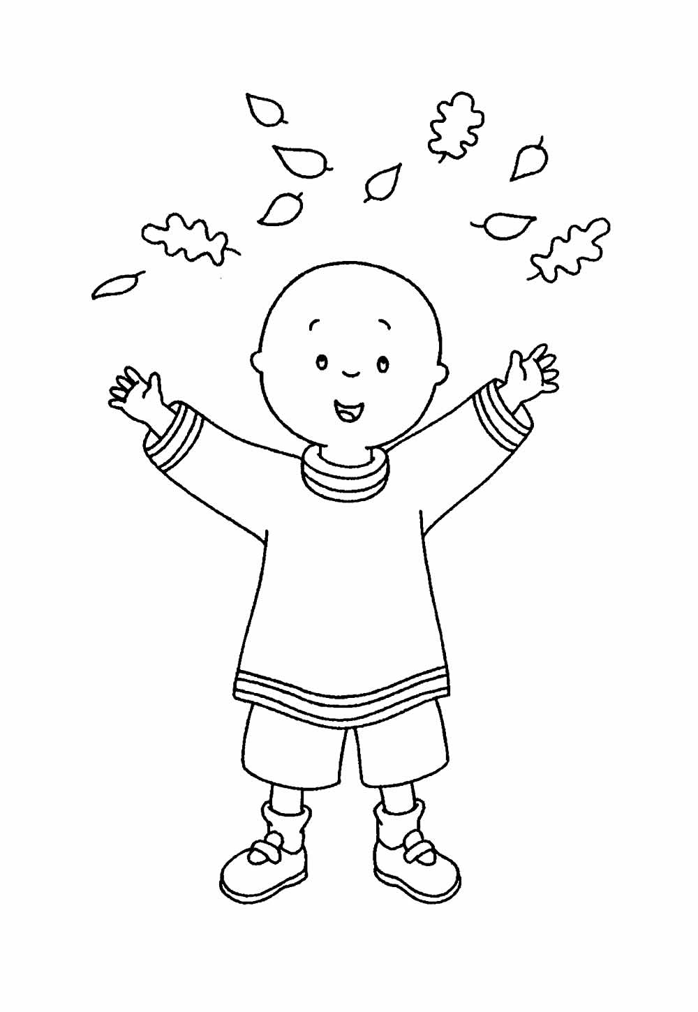 Desenho de Caillou para colorir