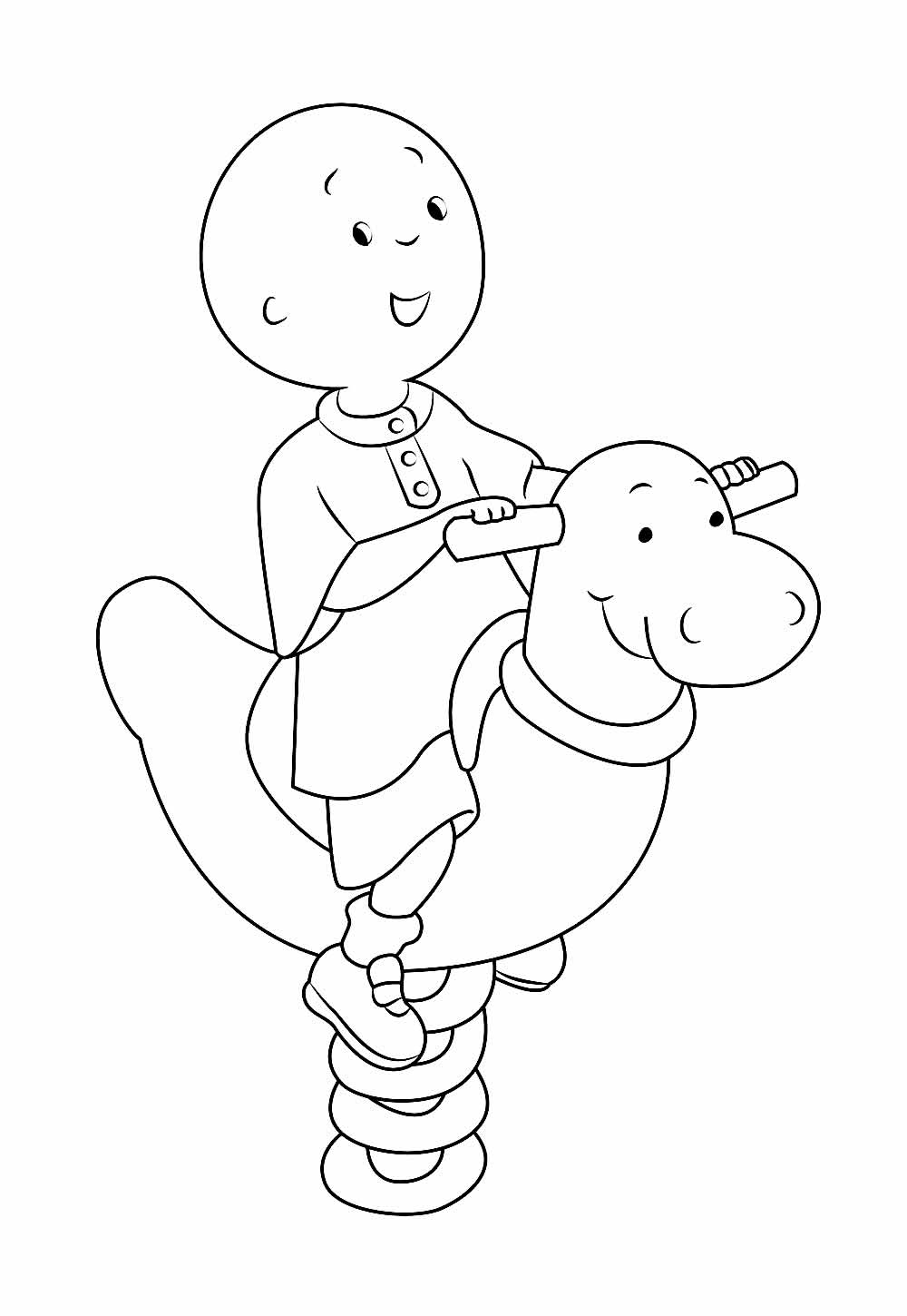 Desenho de Caillou para colorir e pintar