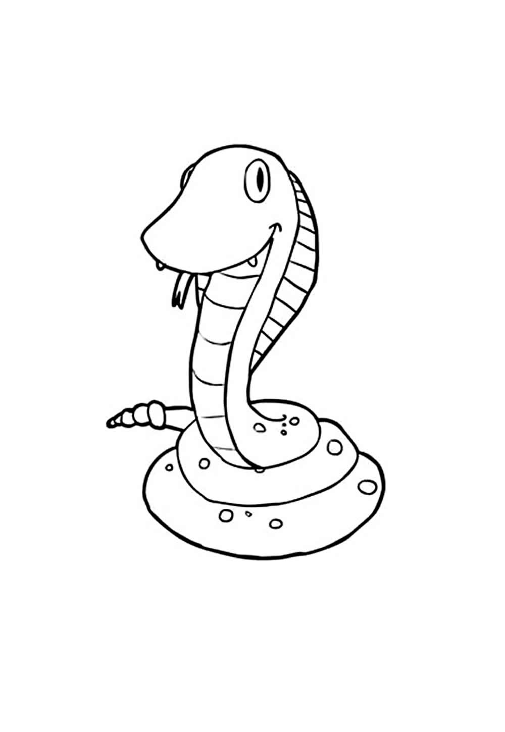 Desenho da Cobra Naja para pintar