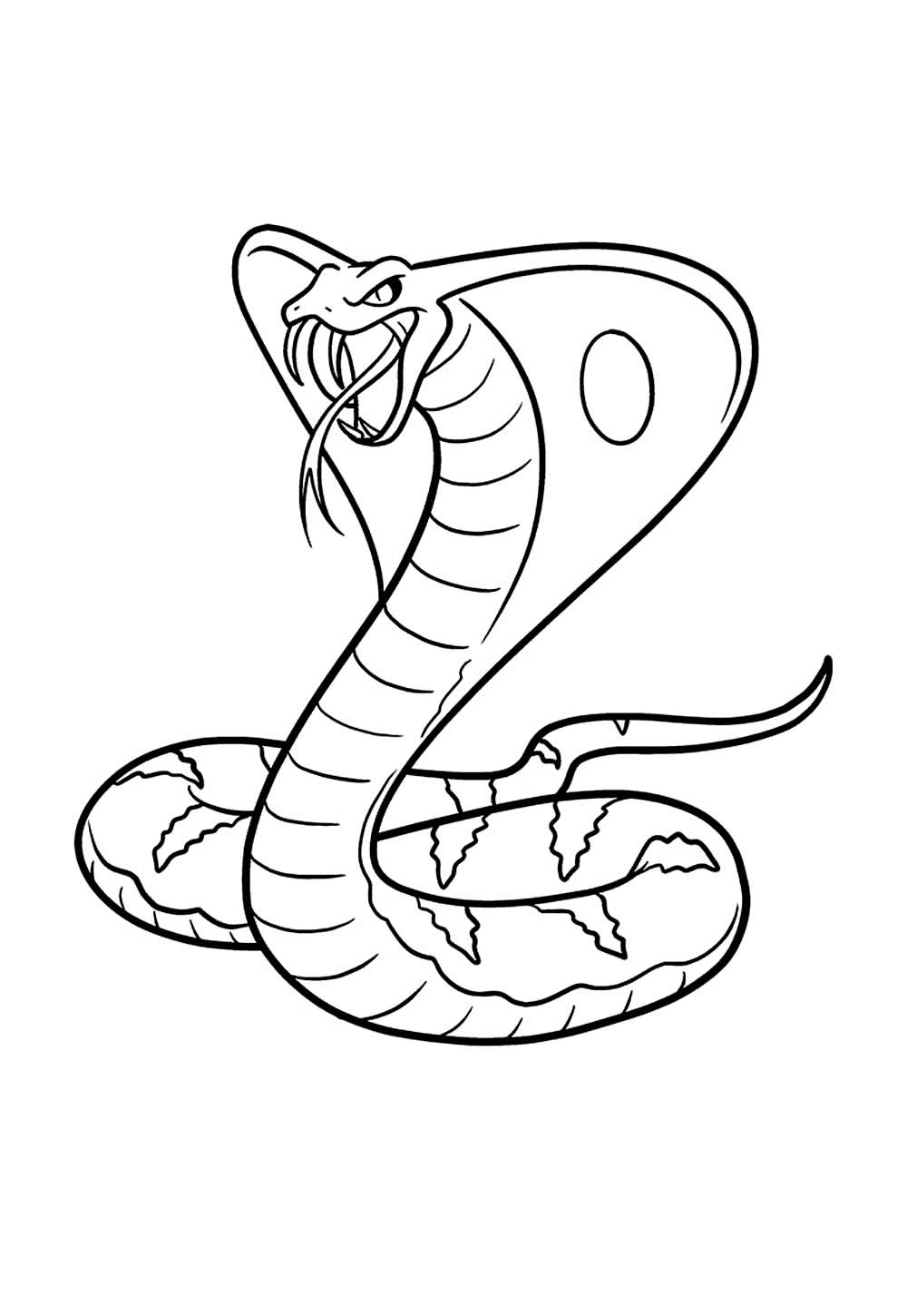 Desenho da Cobra Naja para colorir