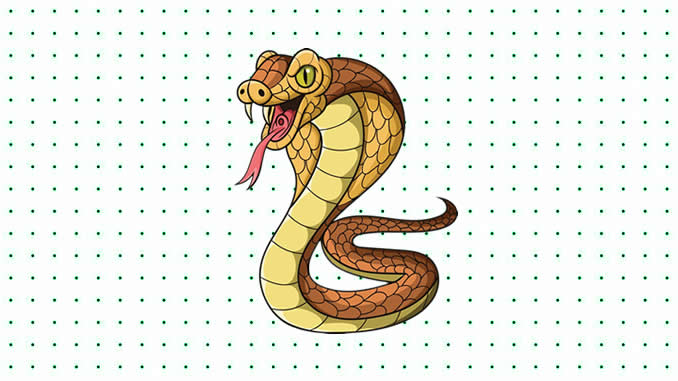 Desenhos de Cobra Naja para colorir
