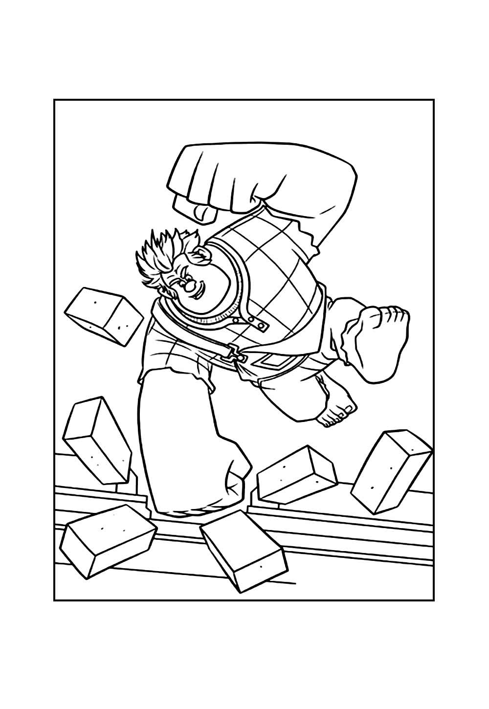 Desenho de Detona Ralph para pintar