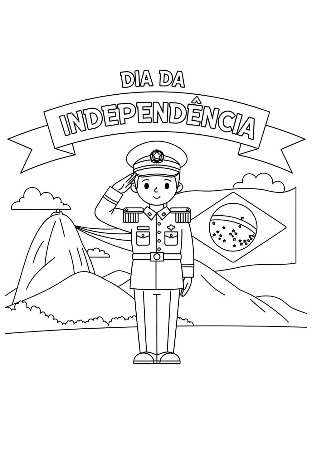 Desenhos de Dia do Independência para colorir