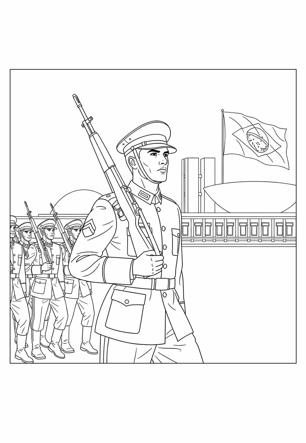 Desenhos de Dia do Independência para pintar