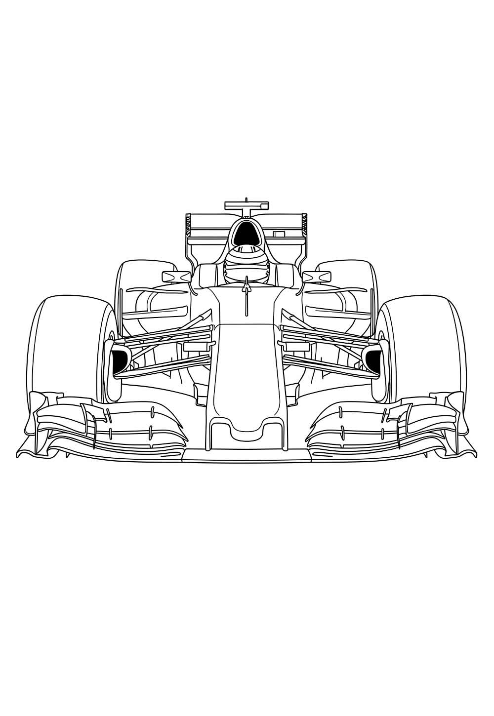 Carro de Fórmula 1 para colorir