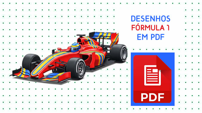 Desenhos de Carro de Fórmula 1 em PDF