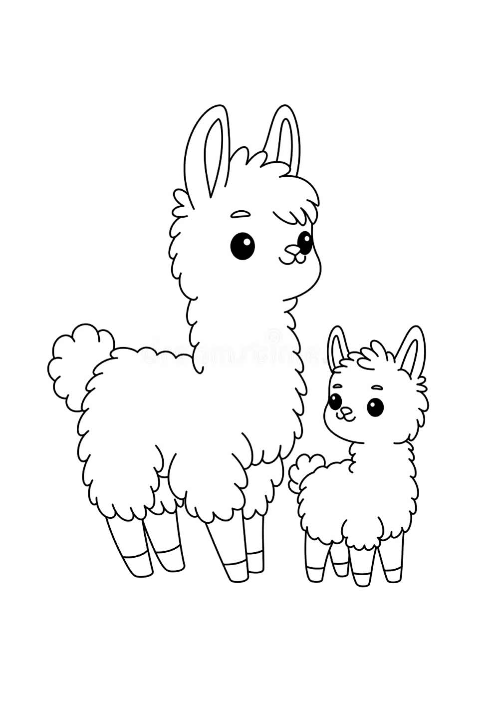 Desenho de Lhamas para colorir