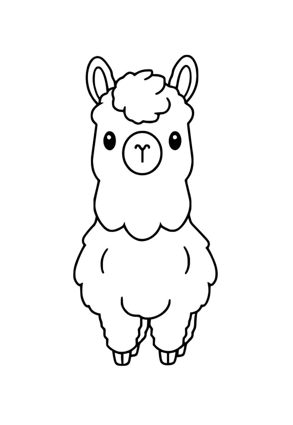 Desenho Fofo de Lhama