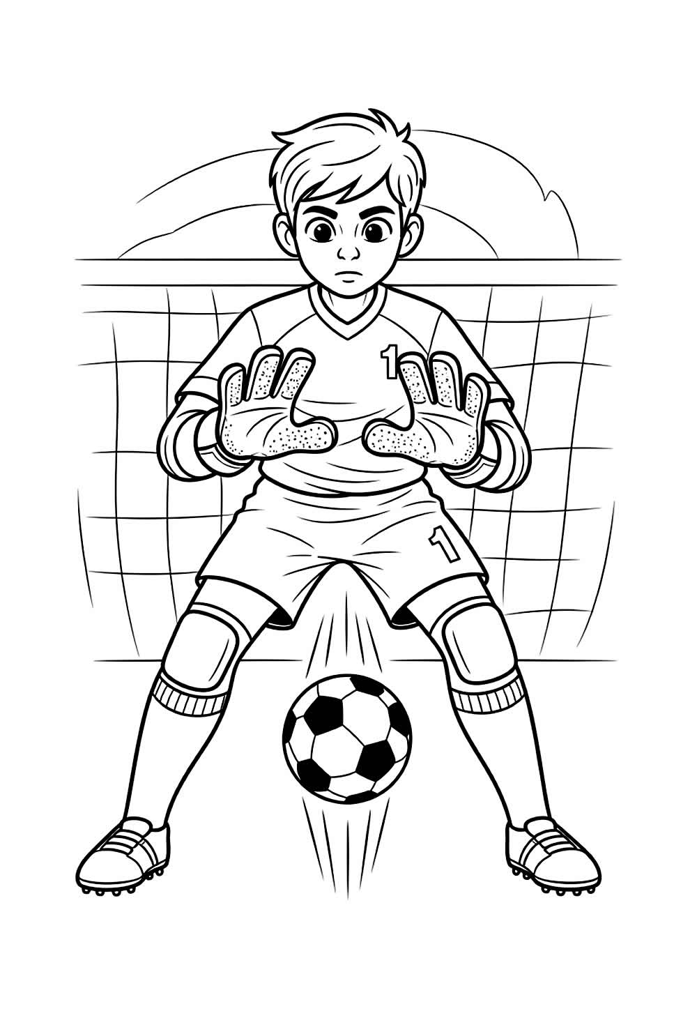 Desenho de Luva de Goleiro