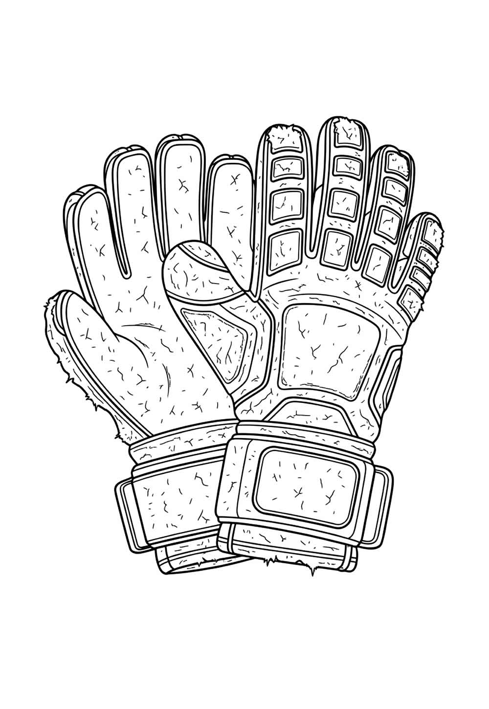 Desenho de Luvas de Goleiro para colorir