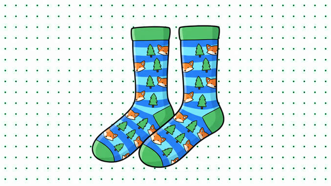 Desenho de Meias para colorir