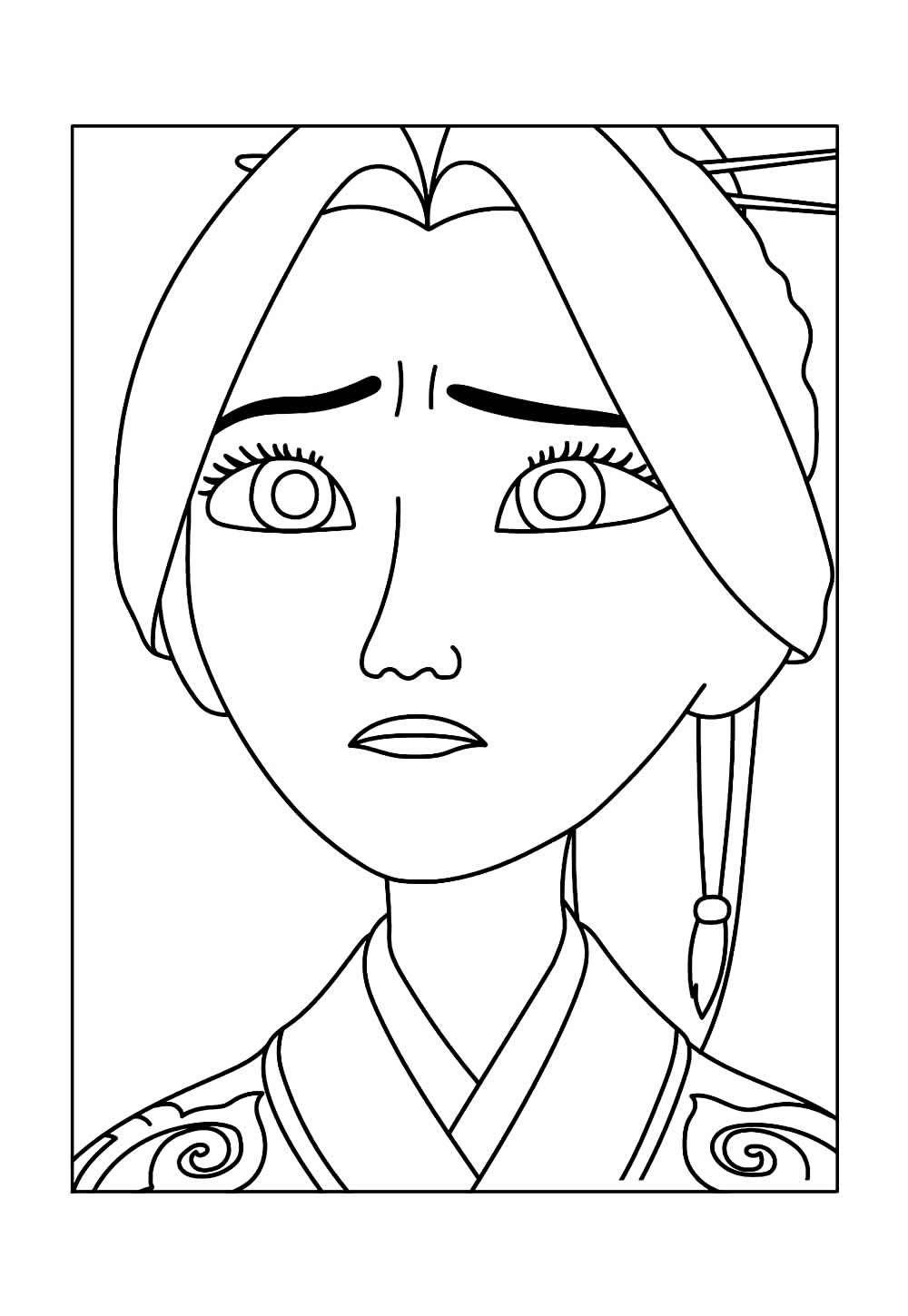 Desenho de Ne Zha para pintar