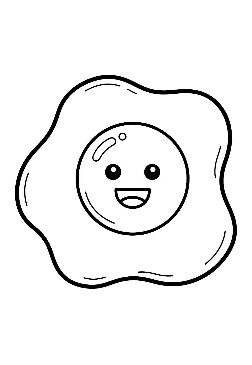 Desenho de Ovo Frito para colorir