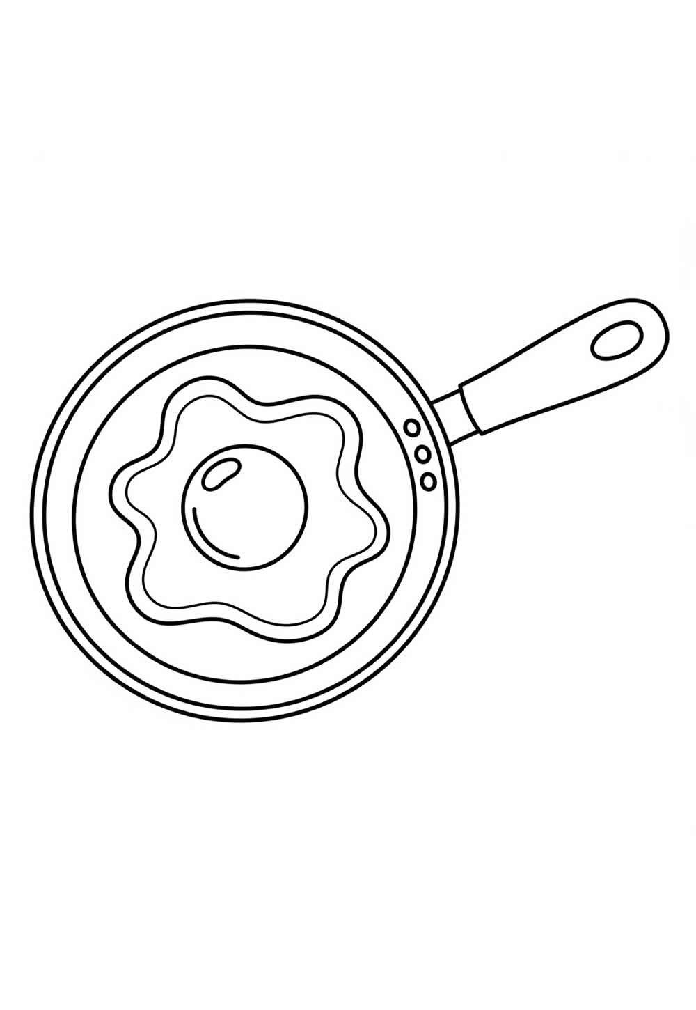 Desenho de Ovo Frito para pintar
