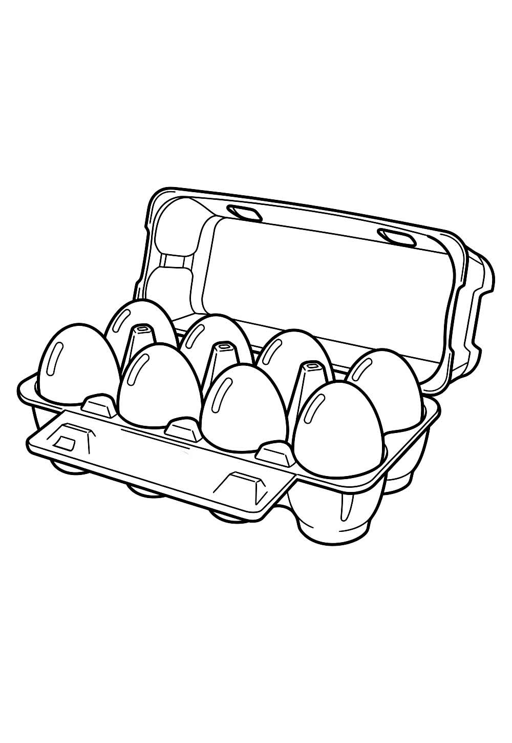 Desenho de Ovos para colorir