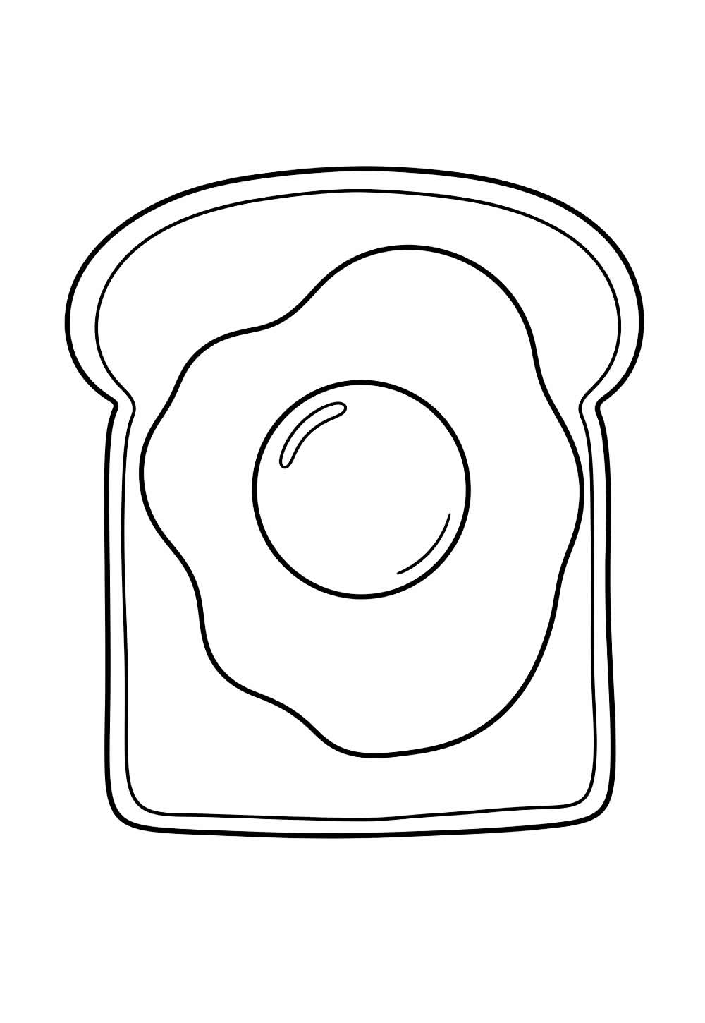 Desenho Ovo Frito no Páo