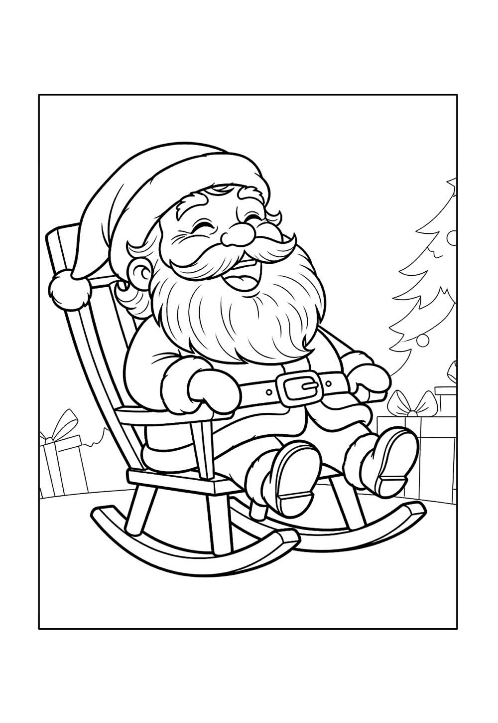 Desenho de Papai Noel para imprimir