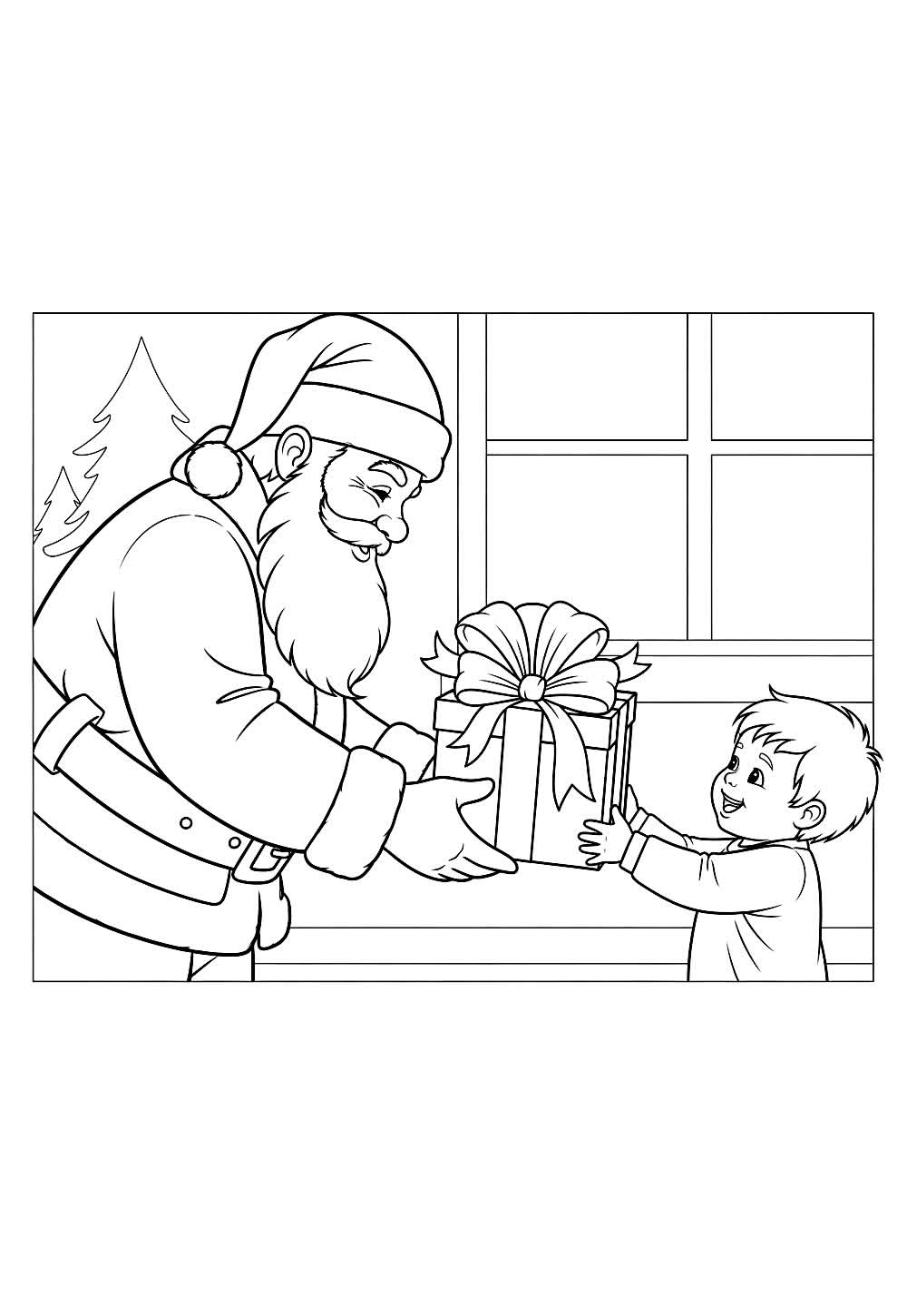 Papai Noel para colorir