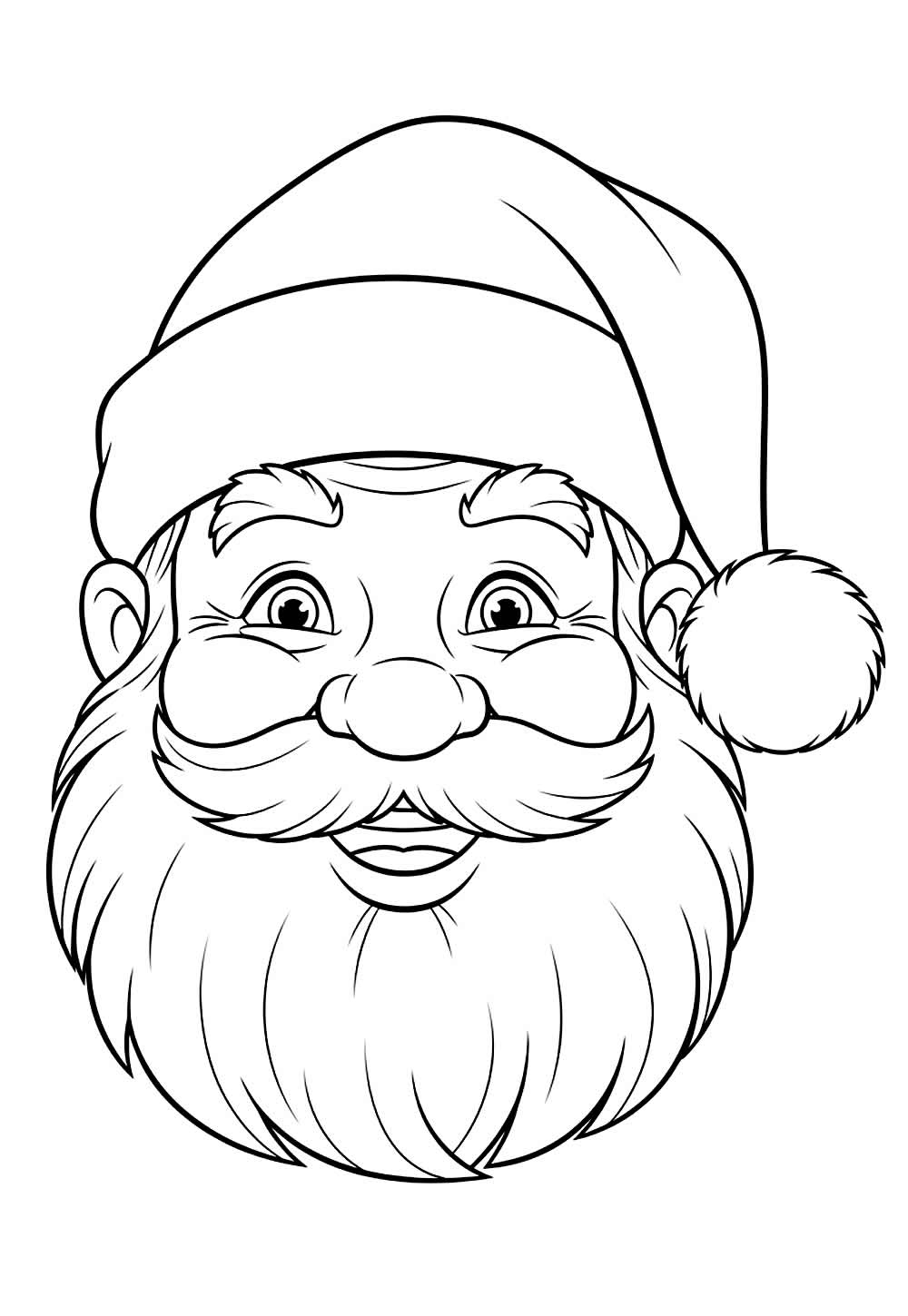 Desenho de Papai Noel Fofinho para colorir